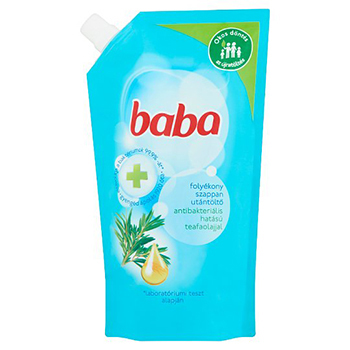 Baba folyékony szappan utántöltő antibakteriális teafaolajjal 500 ml
